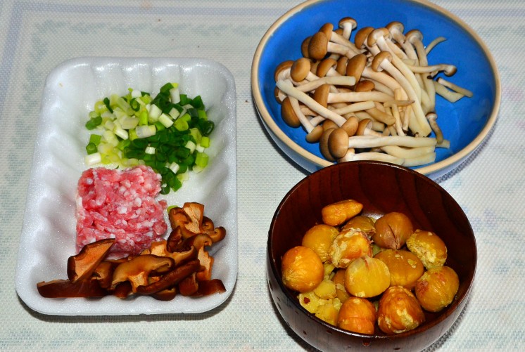 栗子香菇炊飯2