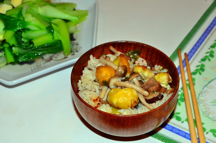 栗子香菇炊飯5