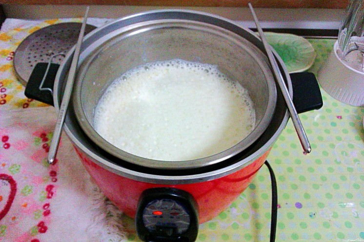 豆漿也可以用電鍋煮喔！液狀、泥狀兩種口感，雙享受！(5)